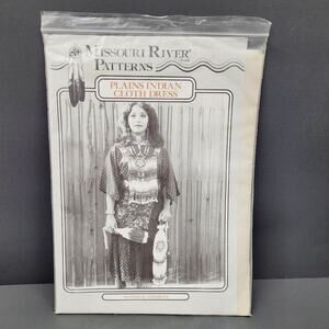 Vintage 1977 Missouri River Patterns Uncut PLAINS INDIAN CLOTH DRESS Size S-XL